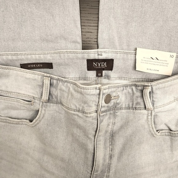 NYDJ Raw Hem Denim Culotte Gauchos Sz 10 NWT Retro Fall Casual Basics - Picture 10 of 15